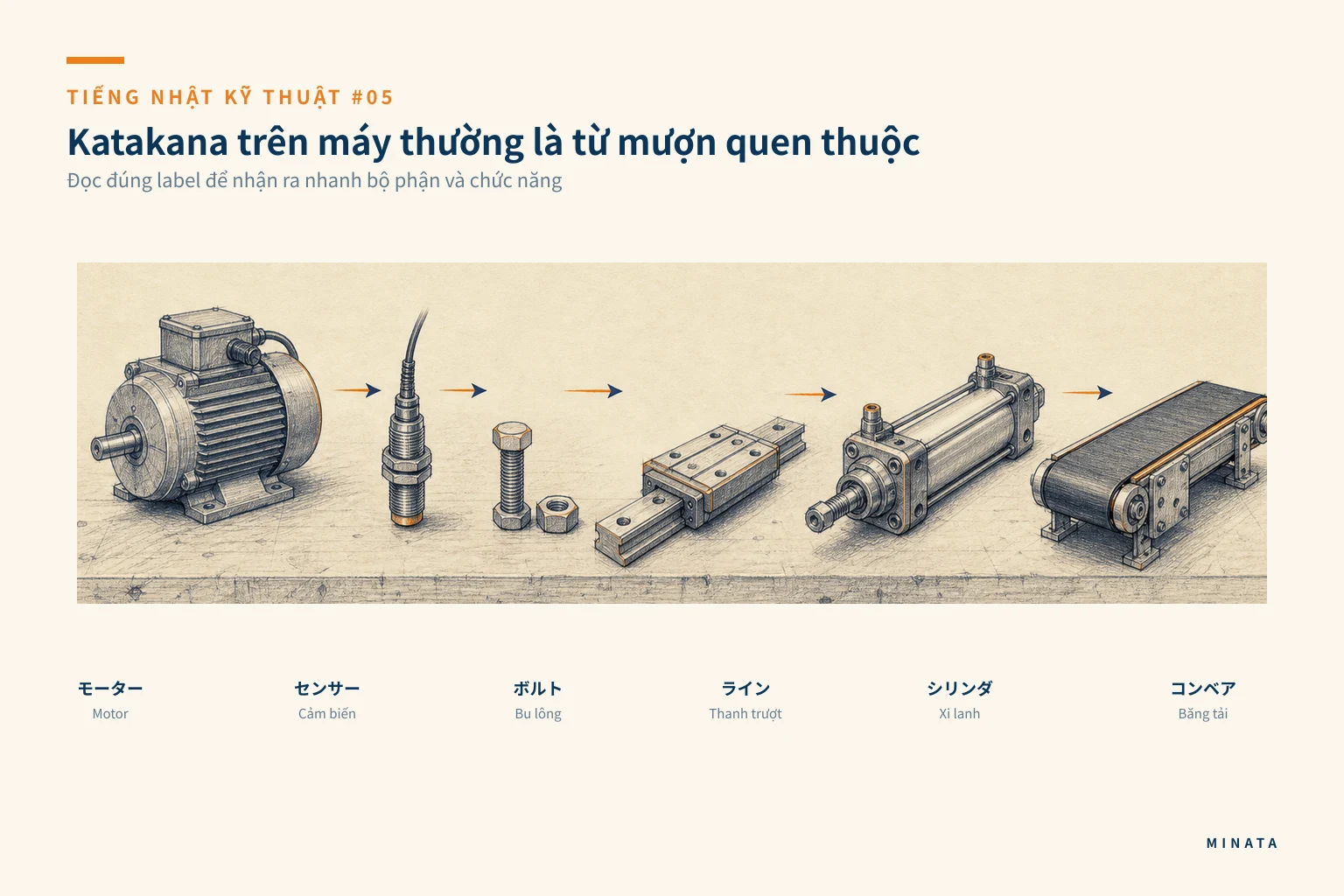 Sơ đồ sáu quy luật biến âm katakana từ tiếng Anh sang tiếng Nhật